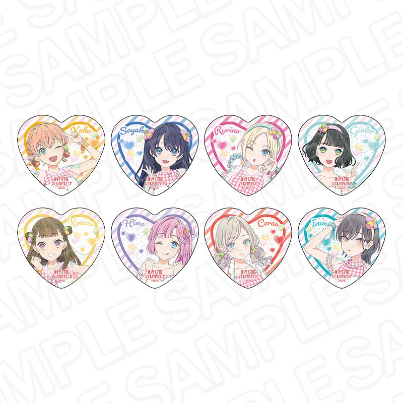 【コンテンツシード】ラブライブ！蓮ノ空女学院スクールアイドルクラブ ハート型カンバッジ Cafe party ver. 1BOX入数：8