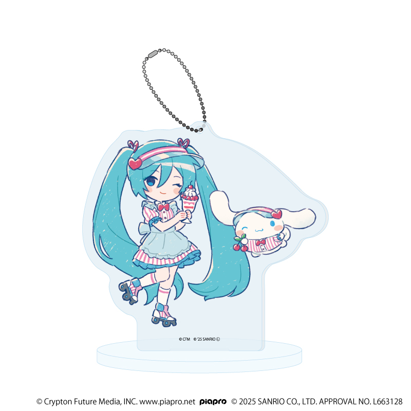 【A3】アクリルスタンドキーホルダー「初音ミク×シナモロール」30/（グラフアートイラスト）
