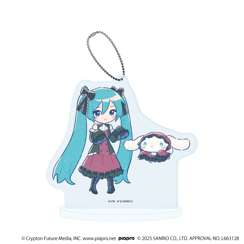 【A3】アクリルスタンドキーホルダー「初音ミク×シナモロール」33/（グラフアートイラスト）