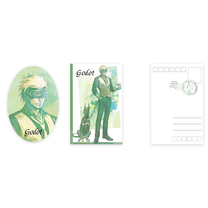 【KUMAGUZI】逆転裁判 動物シリーズ 缶バッジブロマイドセット ゴドー