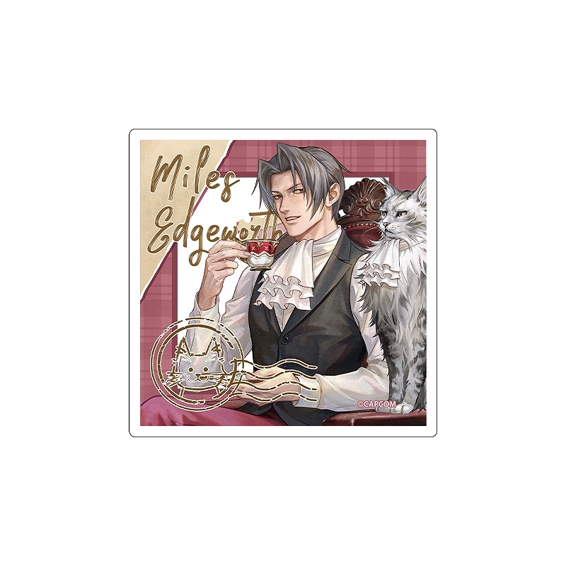 【KUMAGUZI】逆転裁判 動物シリーズ アクリルブロック 御剣怜侍