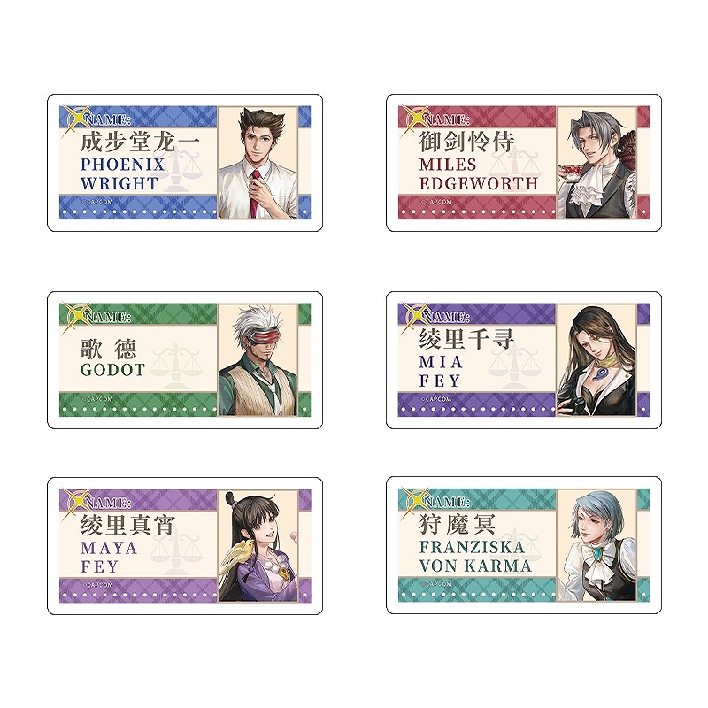【KUMAGUZI】逆転裁判 動物シリーズ トレーディングアクリルバッジ 1BOX入数：6