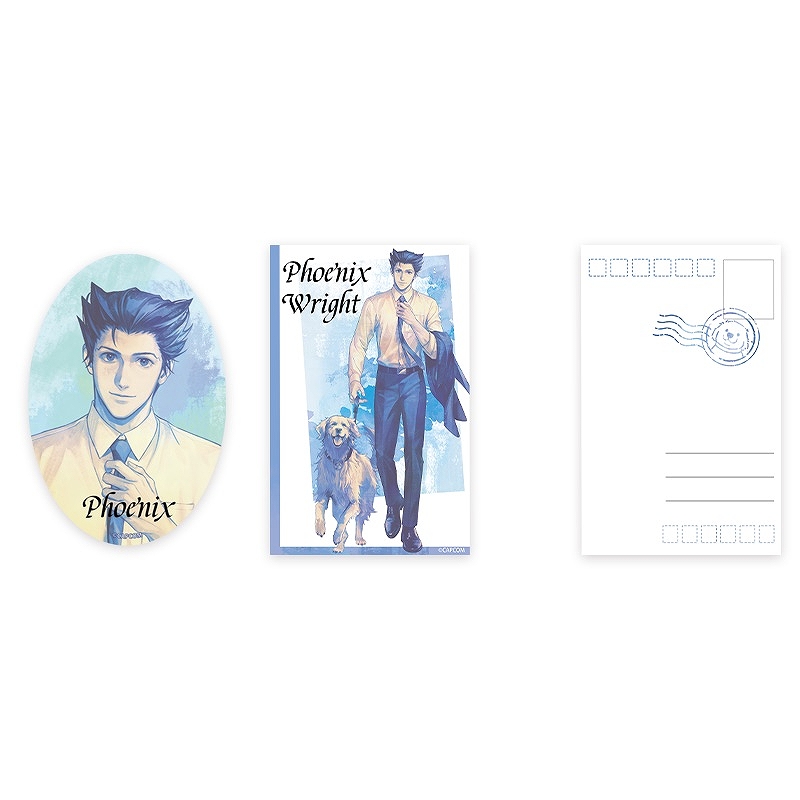 【KUMAGUZI】逆転裁判 動物シリーズ 缶バッジブロマイドセット 成歩堂龍一