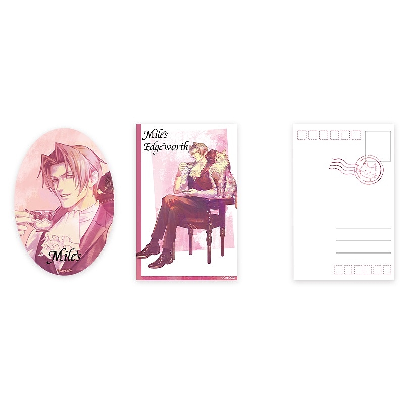 【KUMAGUZI】逆転裁判 動物シリーズ 缶バッジブロマイドセット 御剣怜侍