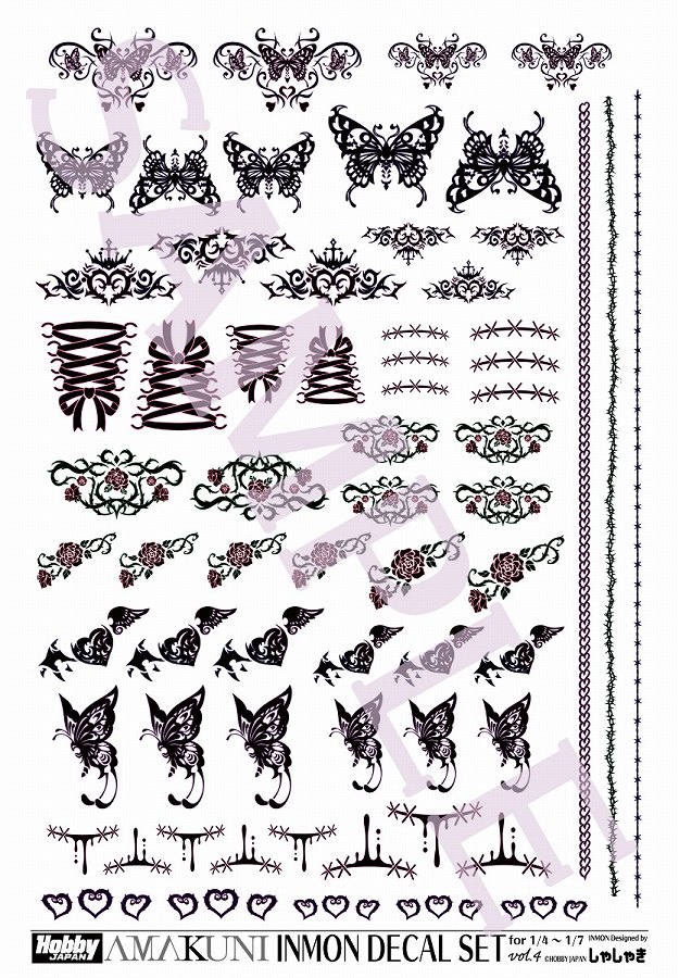 【ホビージャパン】INMONデカールセット vol.4【1/4～1/7スケール用】