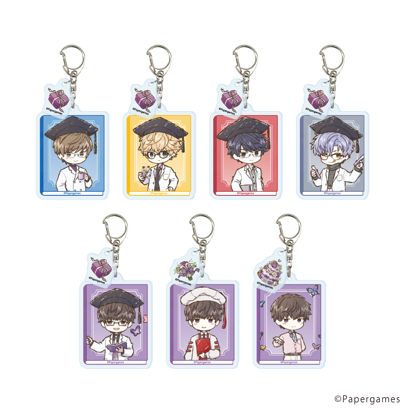 【A3】パーツ付きアクリルキーホルダー「恋とプロデューサー～EVOL×LOVE～」05/ブラインド（全7種）（グラフアートイラスト） 1BOX入数：7