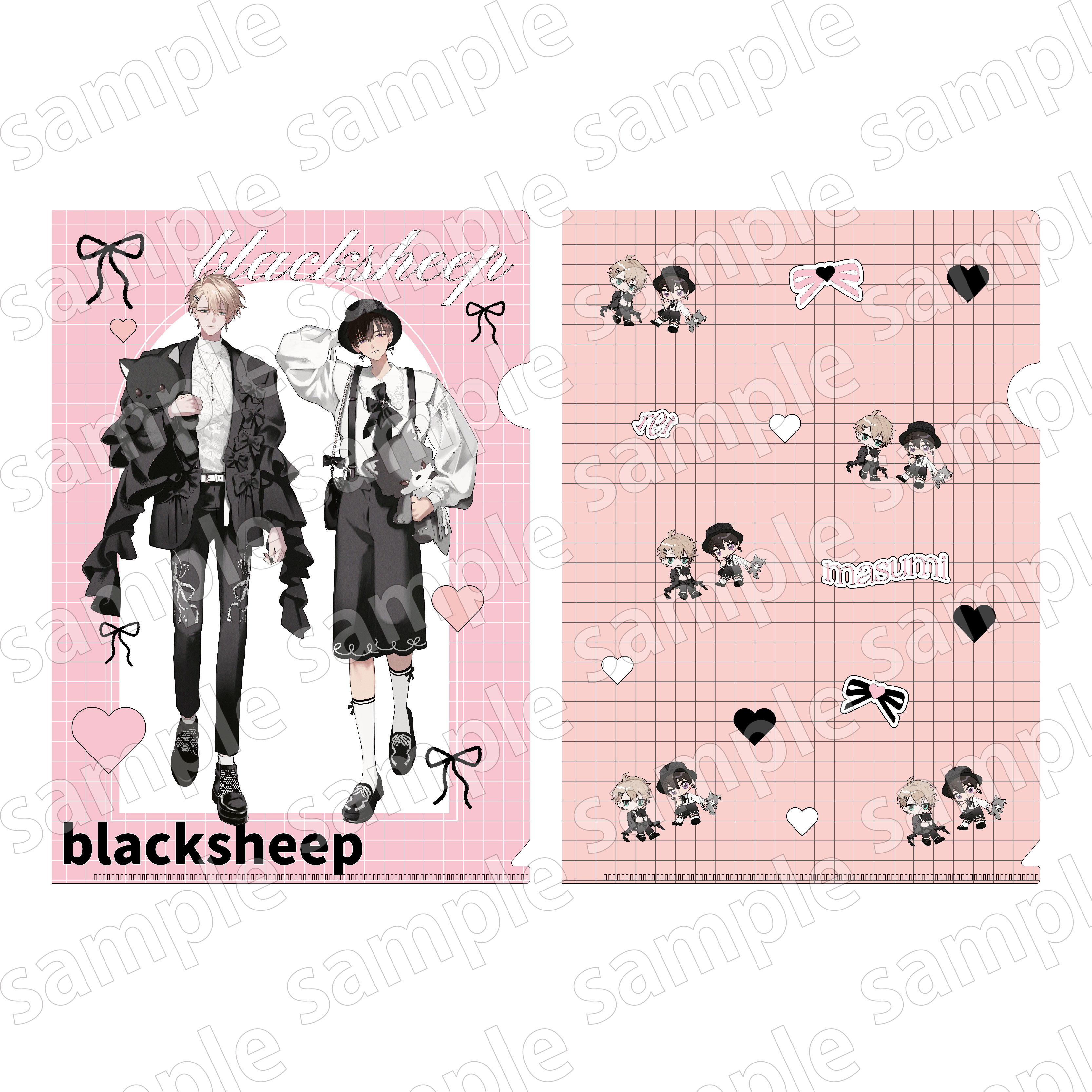 【KADOKAWA】クリアファイルセット ブラックシープ BLACK&PINK ver.