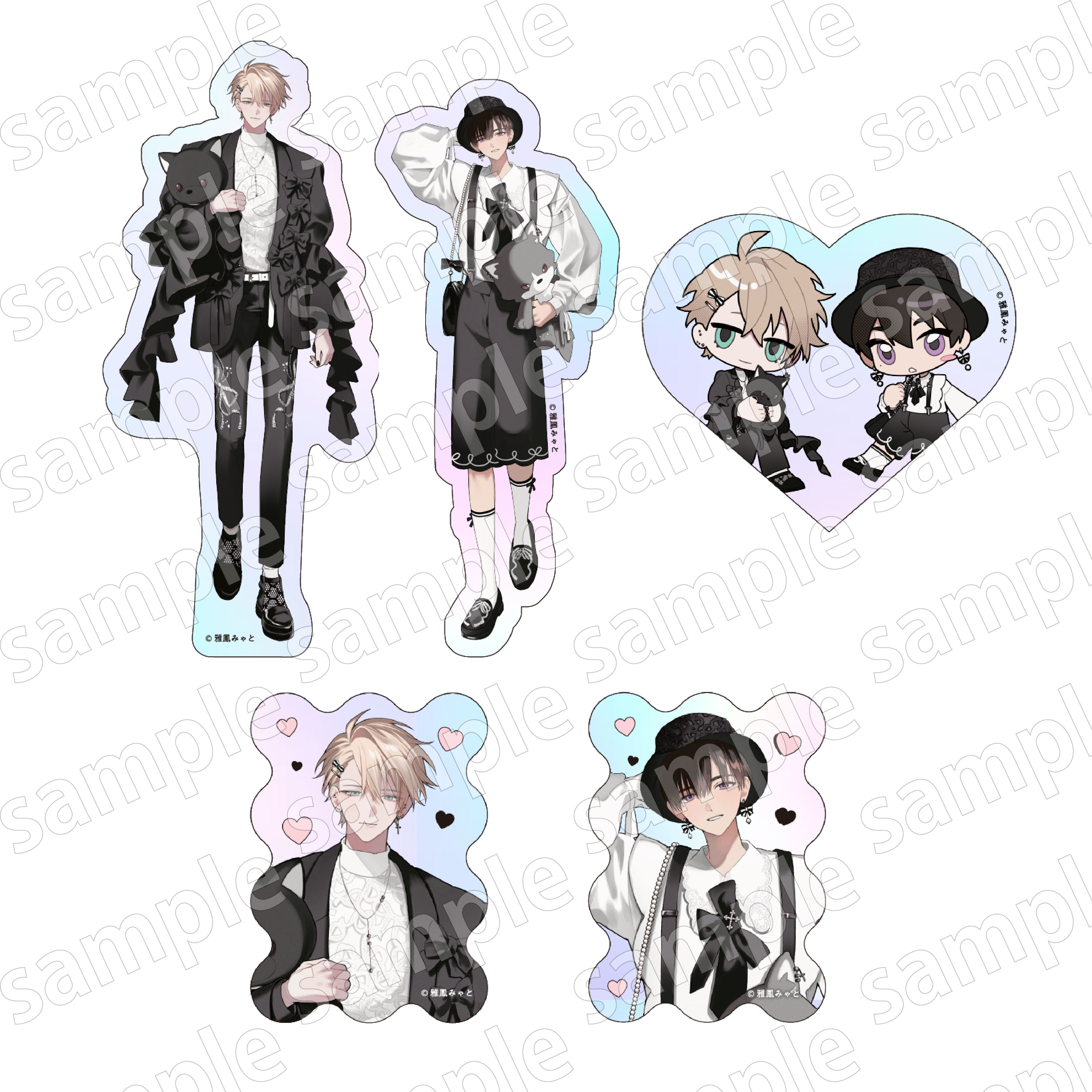 【KADOKAWA】オーロラステッカーセット ブラックシープ BLACK&PINK ver.