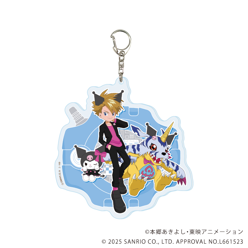 【A3】デカアクリルキーホルダー「デジモンアドベンチャー×サンリオキャラクターズ」02/石田ヤマト&ガブモン×クロミ（コラボイラスト）