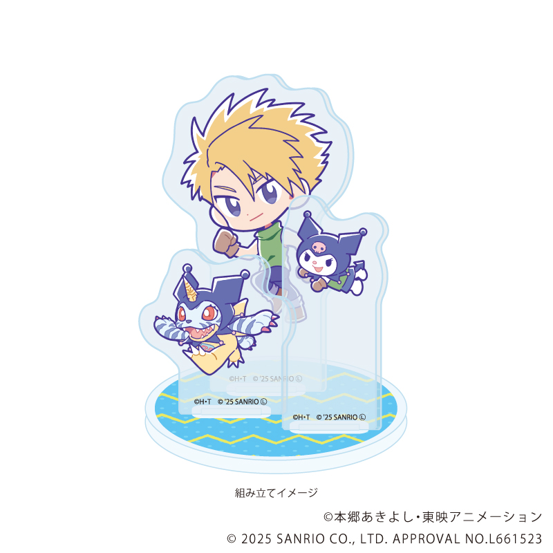 【A3】アクリルスタンドプレート「デジモンアドベンチャー×サンリオキャラクターズ」02/石田ヤマト&ガブモン×クロミ（コラボイラスト）
