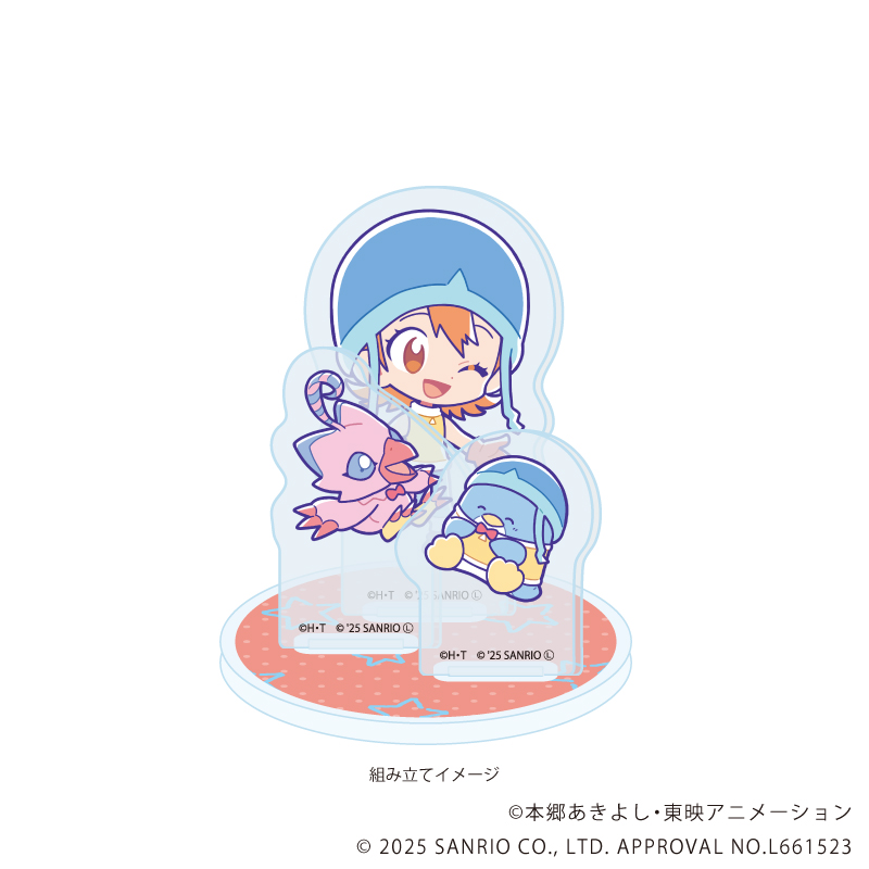 【A3】アクリルスタンドプレート「デジモンアドベンチャー×サンリオキャラクターズ」03/武之内空&ピヨモン×タキシードサム（コラボイラスト）