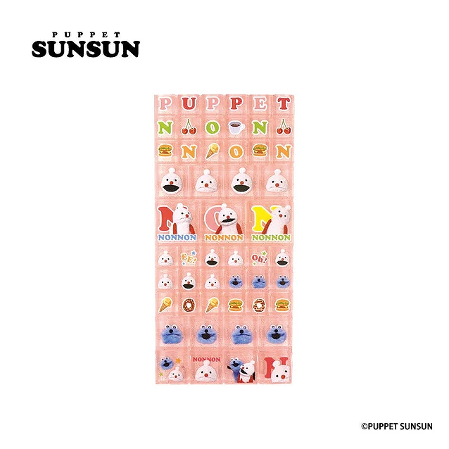 【ティー・シー・ピー】パペットスンスン タイルシール ピンク