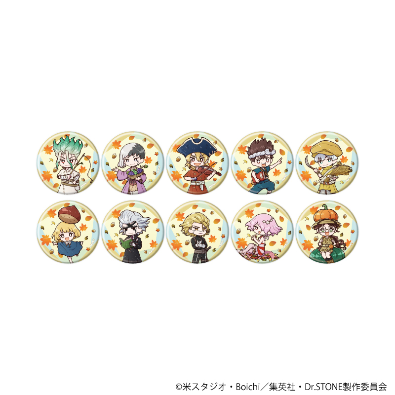 【A3】缶バッジ「Dr.STONE」33/秋ver. ブラインド（全10種）（グラフアートイラスト） 1BOX入数：10