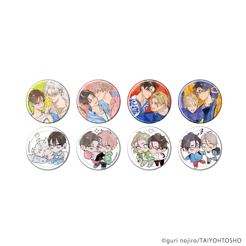 【A3】ホログラム缶バッジ（65mm）「野白ぐり A HOLIDAY Picnic Mood」01/ブラインド（全8種）（描き下ろしイラスト） 1BOX入数：8