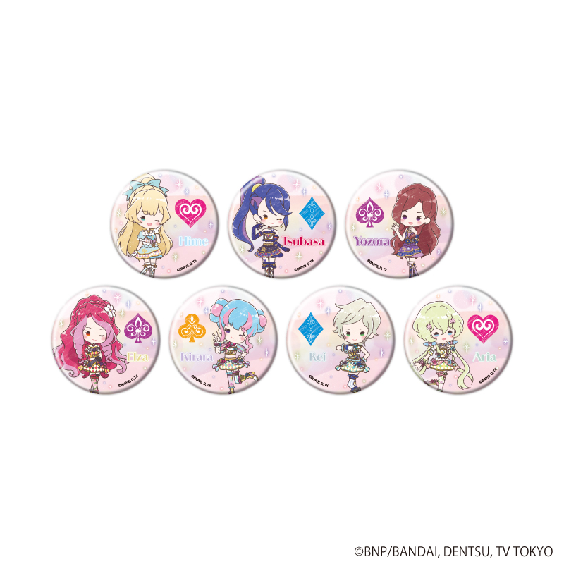 【A3】缶バッジ「アイカツスターズ！」07/スクールドレスver. トレーディング（全7種）（グラフアートイラスト） 1BOX入数：7