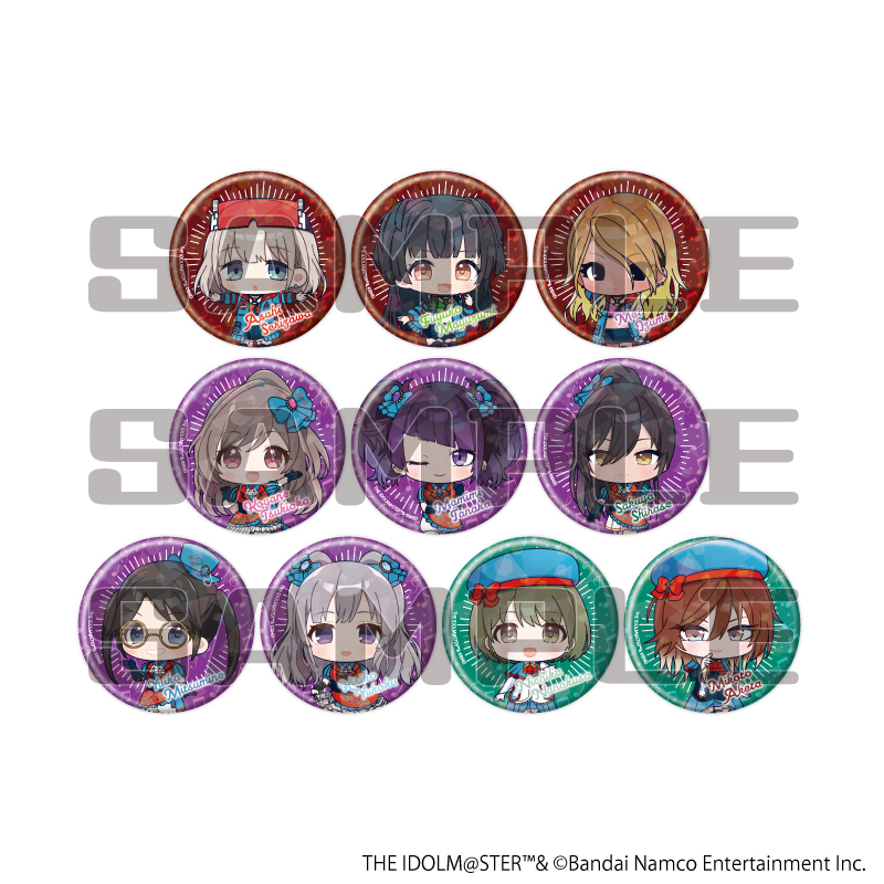 【A3】ホログラム缶バッジ（57mm）「アイドルマスター シャイニーカラーズ」03/オリジナル衣装ver. トレーディング（全10種）（ミニキャライラスト） 1BOX入数：10