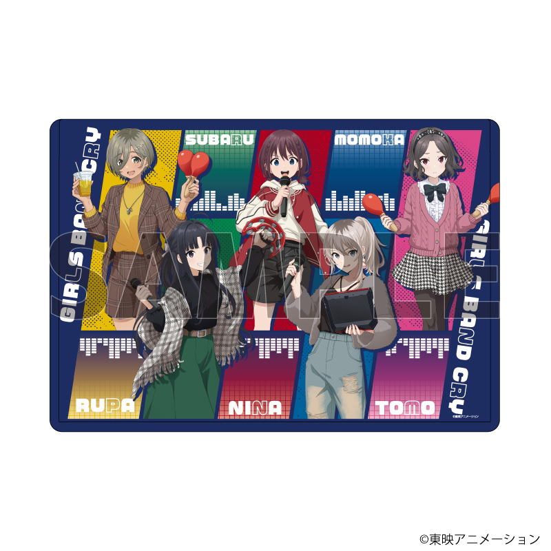 【A3】キャラクリアケース「ガールズバンドクライ」02/集合デザイン（描き下ろしイラスト）