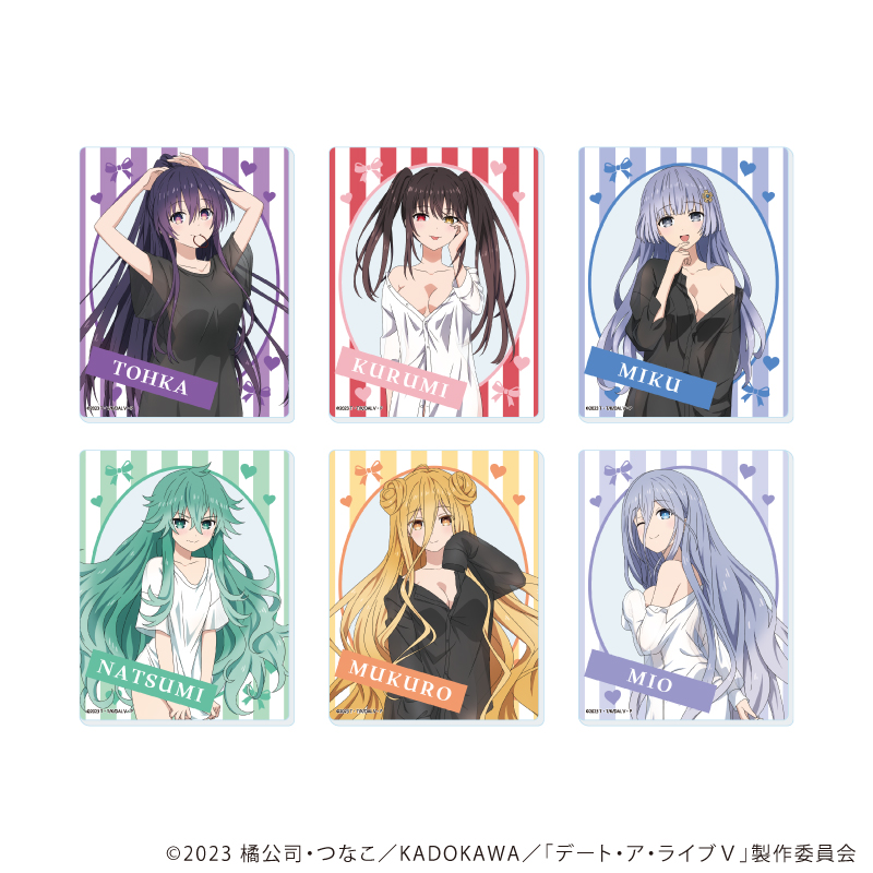 【A3】アクリルカード「デート・ア・ライブV」01/ブラインド（全6種）（描き下ろしイラスト） 1BOX入数：6