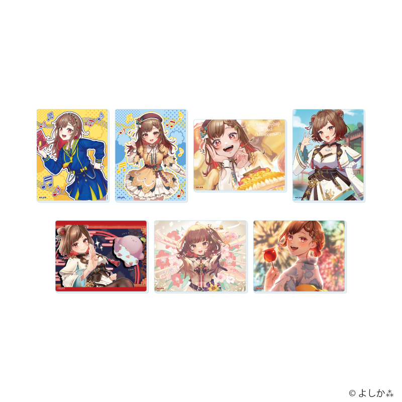 【A3】アクリルカード「よしか」01/ブラインド（全7種）（公式&描き起こしイラスト） 1BOX入数：7