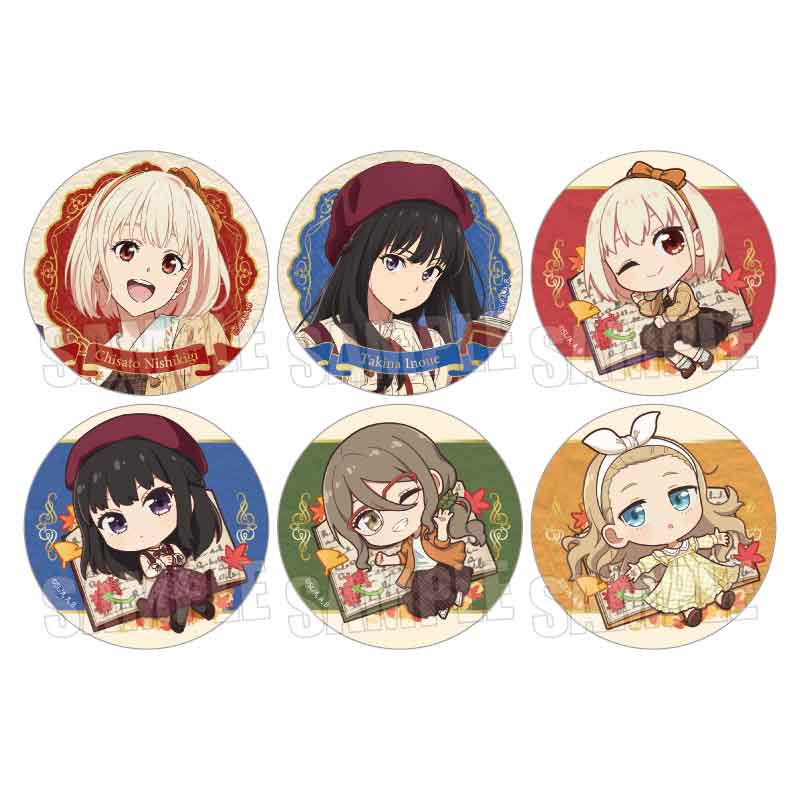 【ベルハウス】トレーディング缶バッジ TVアニメ「リコリス・リコイル」/読書 1BOX入数：6