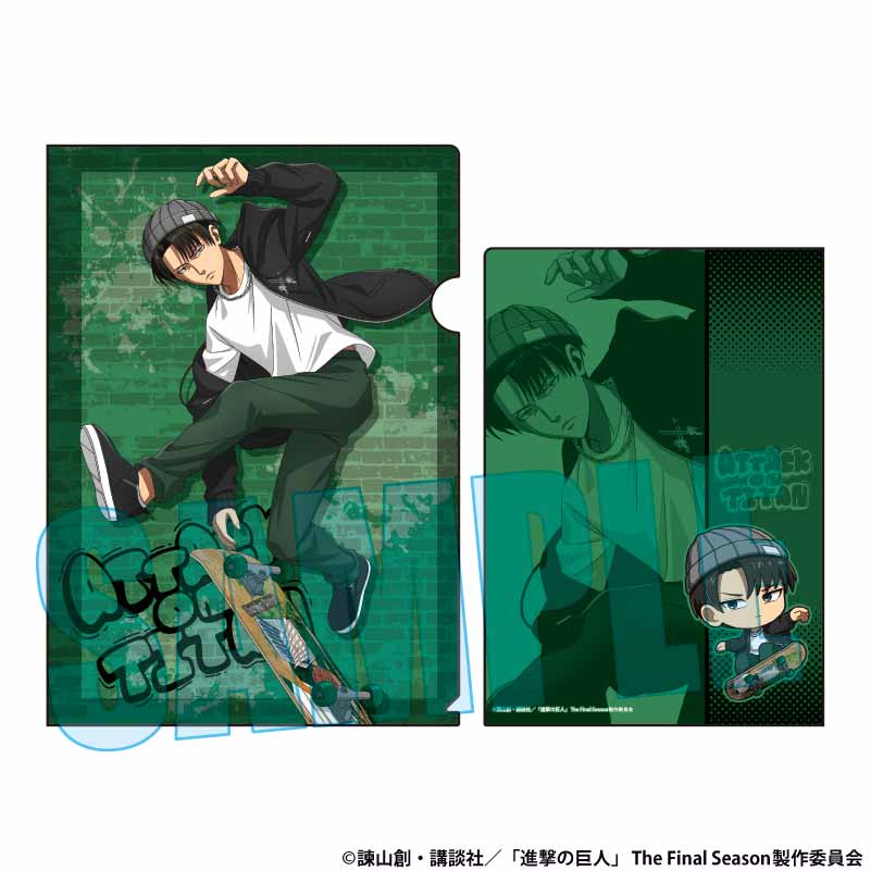 【ベルハウス】クリアファイル 進撃の巨人/リヴァイ スケーターver.
