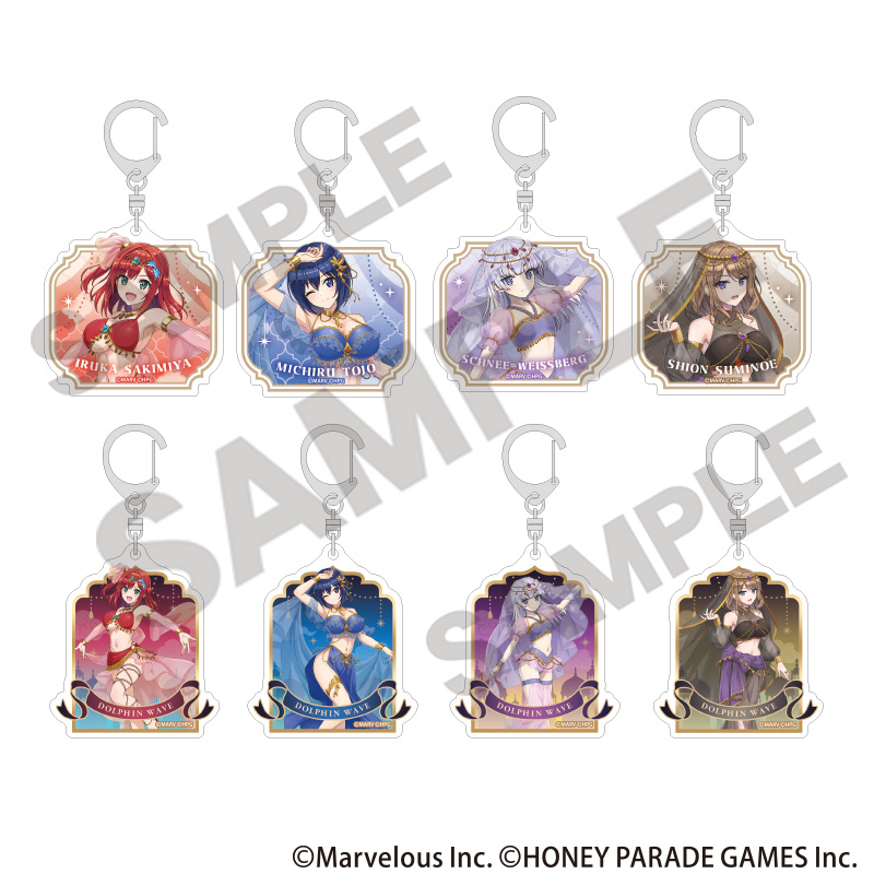 【クラックス】ドルフィンウェーブ トレーディングアクリルキーホルダー 踊り子 1BOX入数：8