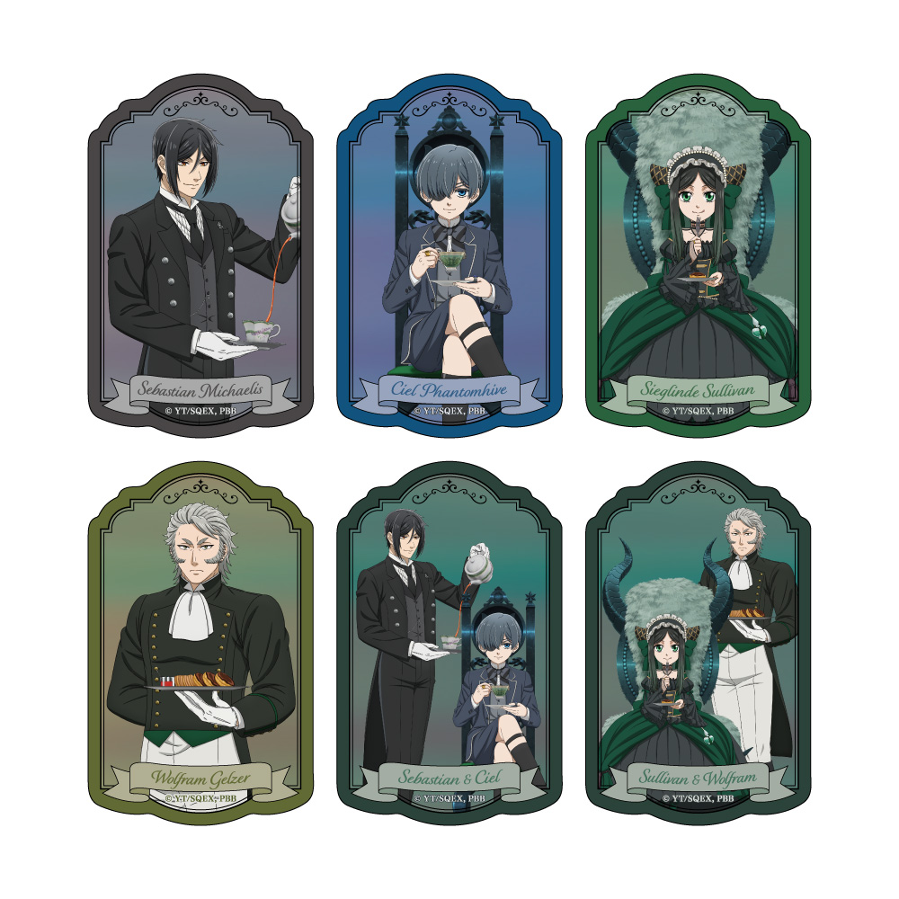 【キャラバン】黒執事 -緑の魔女編- 描き下ろしトレーディングホログラムステッカー 1BOX入数：6
