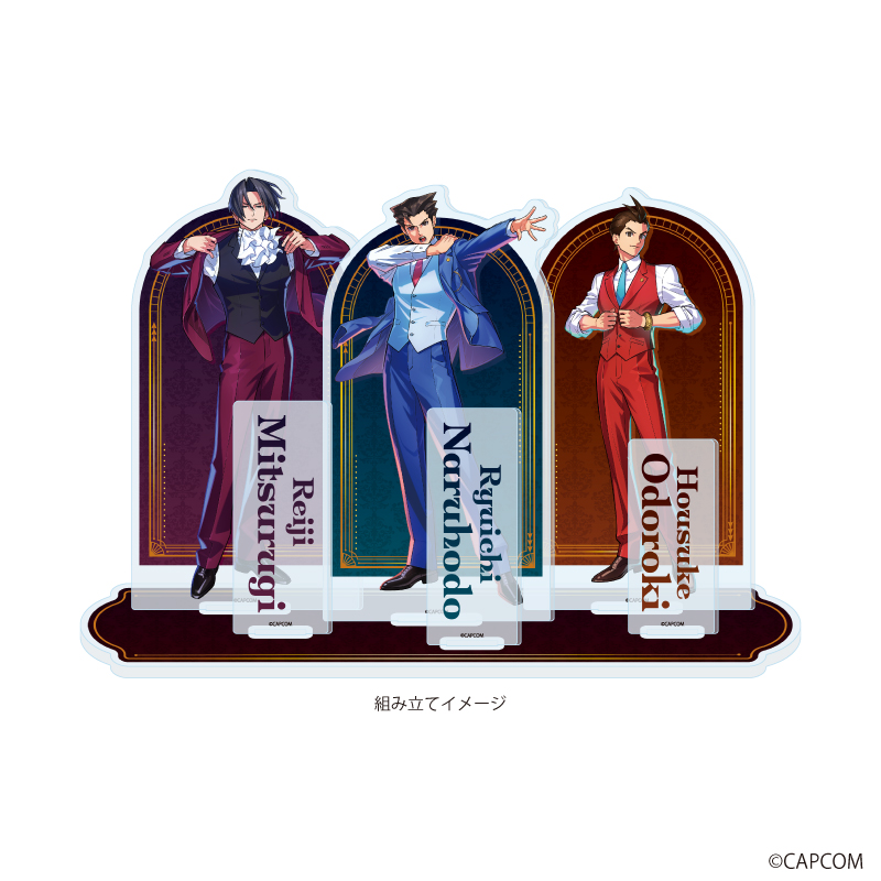 【A3】アクリルジオラマ「逆転裁判」シリーズ01/集合デザイン（描き起こしイラスト）