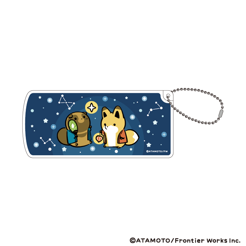 【A3】スライド式小物ケース「タヌキとキツネ」01/A（描き下ろしイラスト）