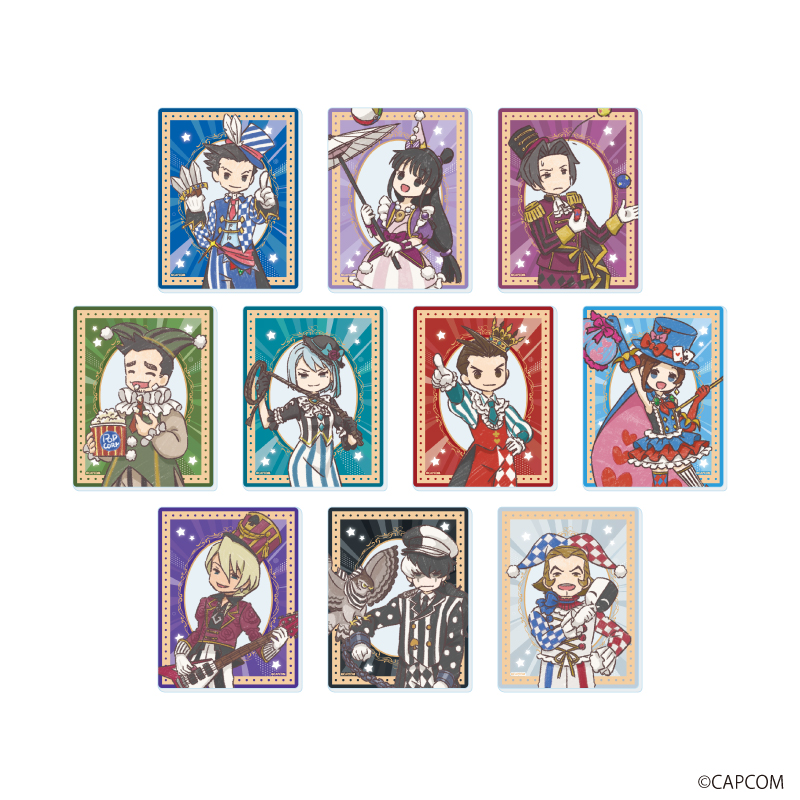 【A3】アクリルカード「逆転裁判」シリーズ02/サーカスver. ブラインド（全10種）（グラフアートイラスト） 1BOX入数：10