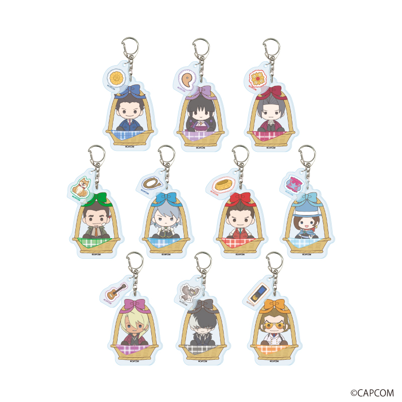 【A3】パーツ付きアクリルキーホルダー「逆転裁判」シリーズ01/ブラインド（全10種）（ぽてぬいアート） 1BOX入数：10