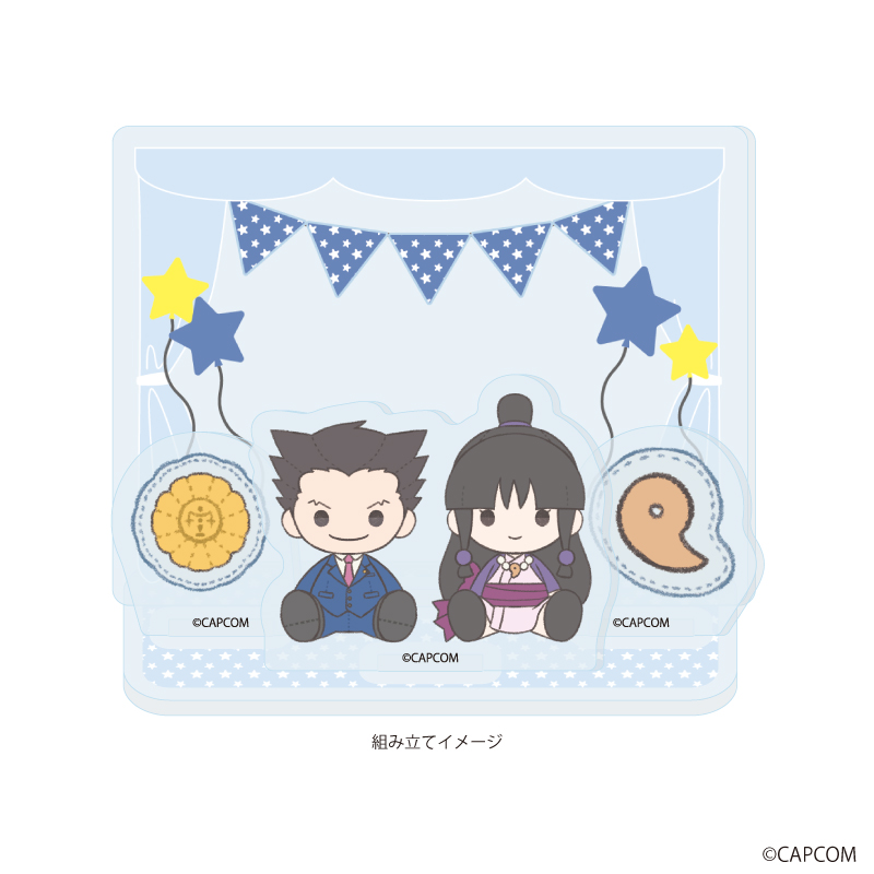 【A3】アクリルスタンドプレート「逆転裁判」シリーズ05/成歩堂 龍一&綾里 真宵（ぽてぬいアート）