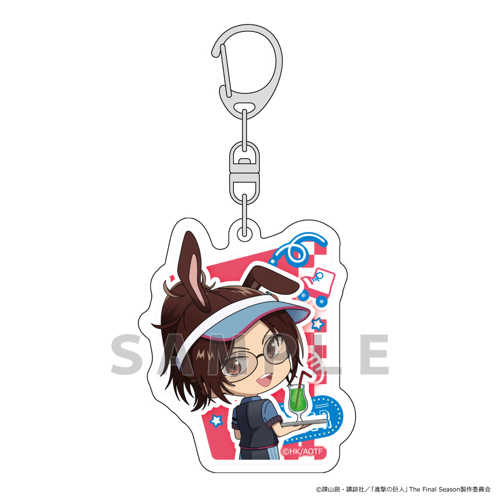 【Parflette】進撃の巨人 アクリルキーホルダー （ハンジ/ウサミミダイナー）