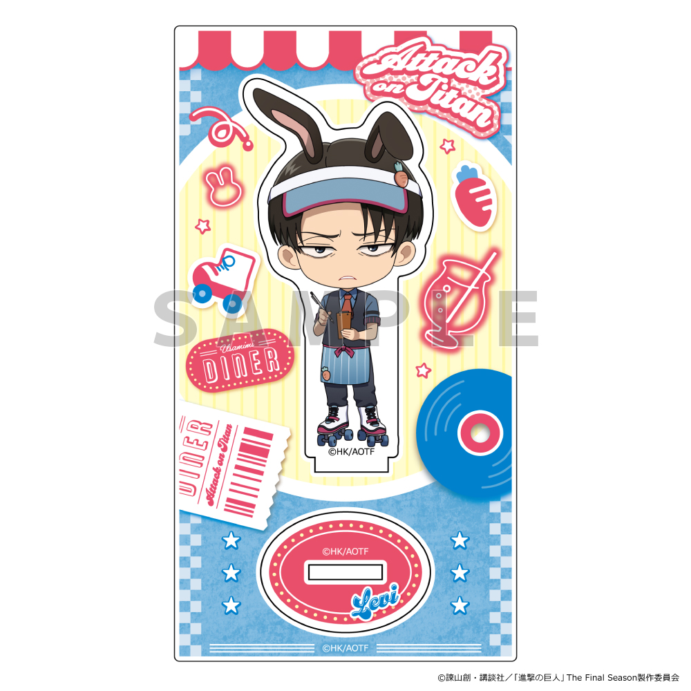 【Parflette】進撃の巨人 アクリルスタンド （リヴァイ/ウサミミダイナー）