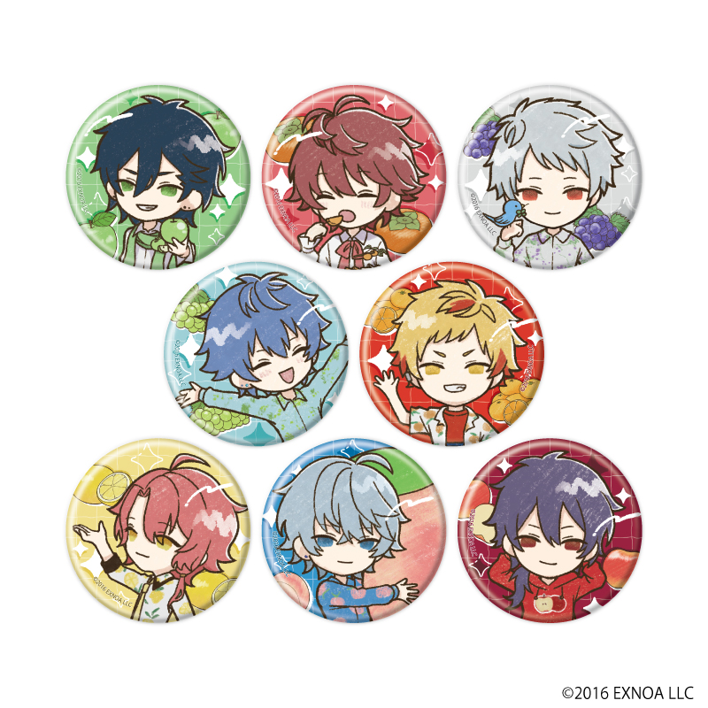 【A3】缶バッジ「文豪とアルケミスト」51/フルーツver. ブラインド（全8種）（グラフアートイラスト） 1BOX入数：8