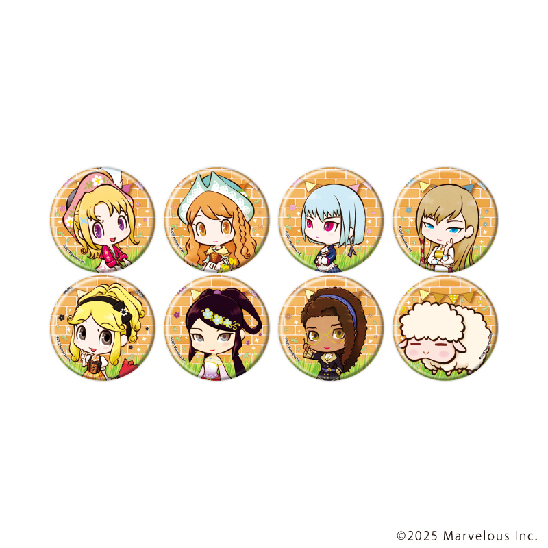 【A3】缶バッジ「牧場物語 Let's！風のグランドバザール」02/ブラインド（全8種）（公式イラスト） 1BOX入数：8