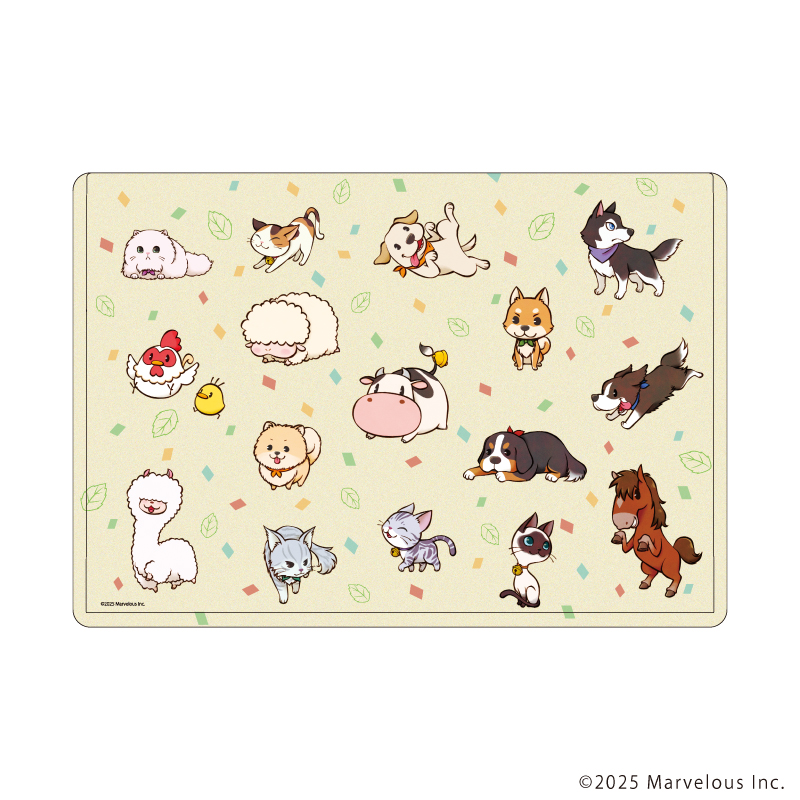 【A3】キャラクリアケース「牧場物語 Let's！風のグランドバザール」01/ちりばめデザイン（公式イラスト）