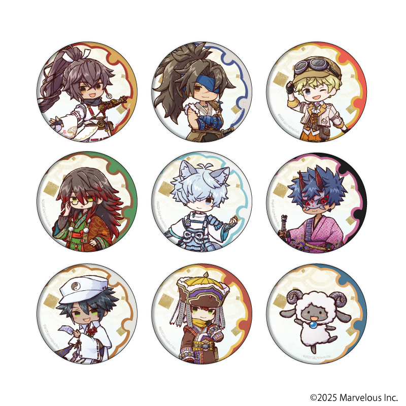 【A3】缶バッジ「龍の国 ルーンファクトリー」01/ブラインド（全9種）（グラフアートイラスト） 1BOX入数：9