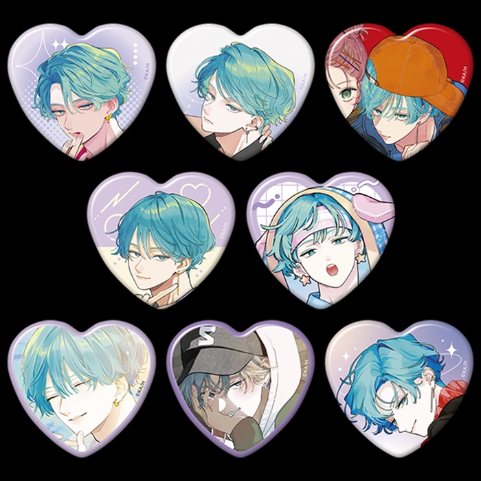 【ムービック】顔だけじゃ好きになりません ハート形推しキャラバッジコレクション/宇郷奏人 1BOX入数：8