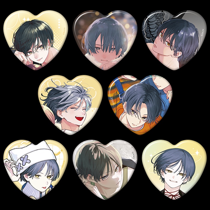 【ムービック】顔だけじゃ好きになりません ハート形推しキャラバッジコレクション/土井垣凌 1BOX入数：8