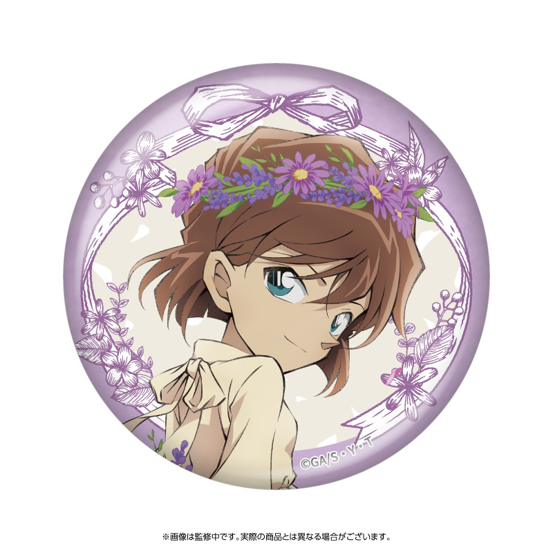 【YTE】名探偵コナン ちょいデカホロ缶バッジ 花冠-flow in the wind-（灰原）