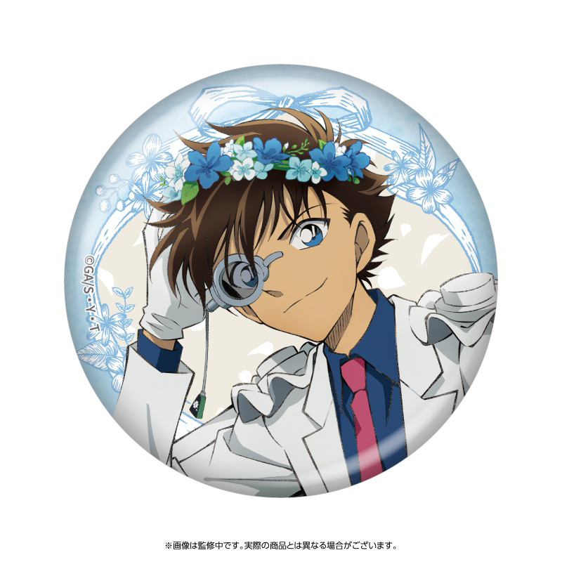 【YTE】名探偵コナン ちょいデカホロ缶バッジ 花冠-flow in the wind-（キッド）