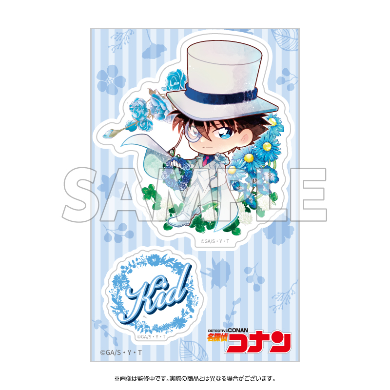 【YTE】名探偵コナン クリアステッカー デフォルメ 花冠-flow in the wind-（キッド）