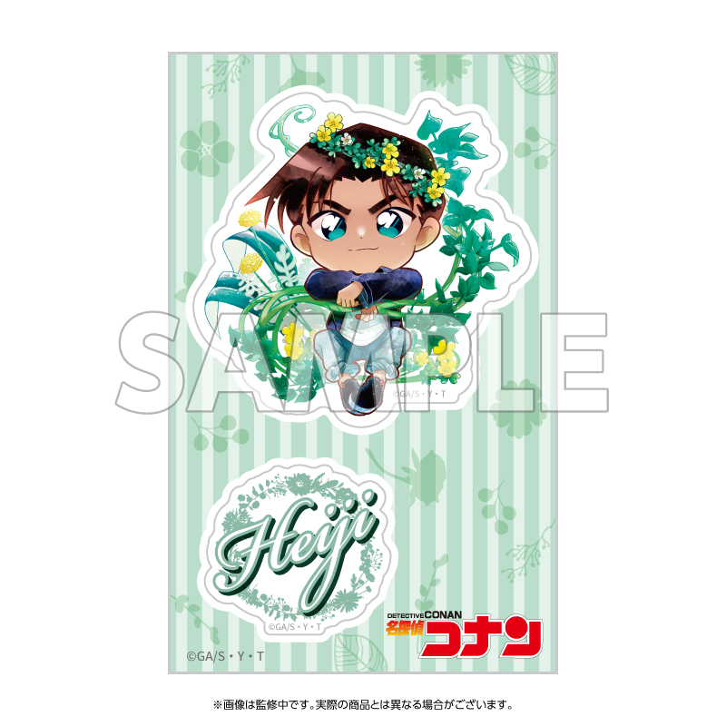 【YTE】名探偵コナン クリアステッカー デフォルメ 花冠-flow in the wind-（平次）