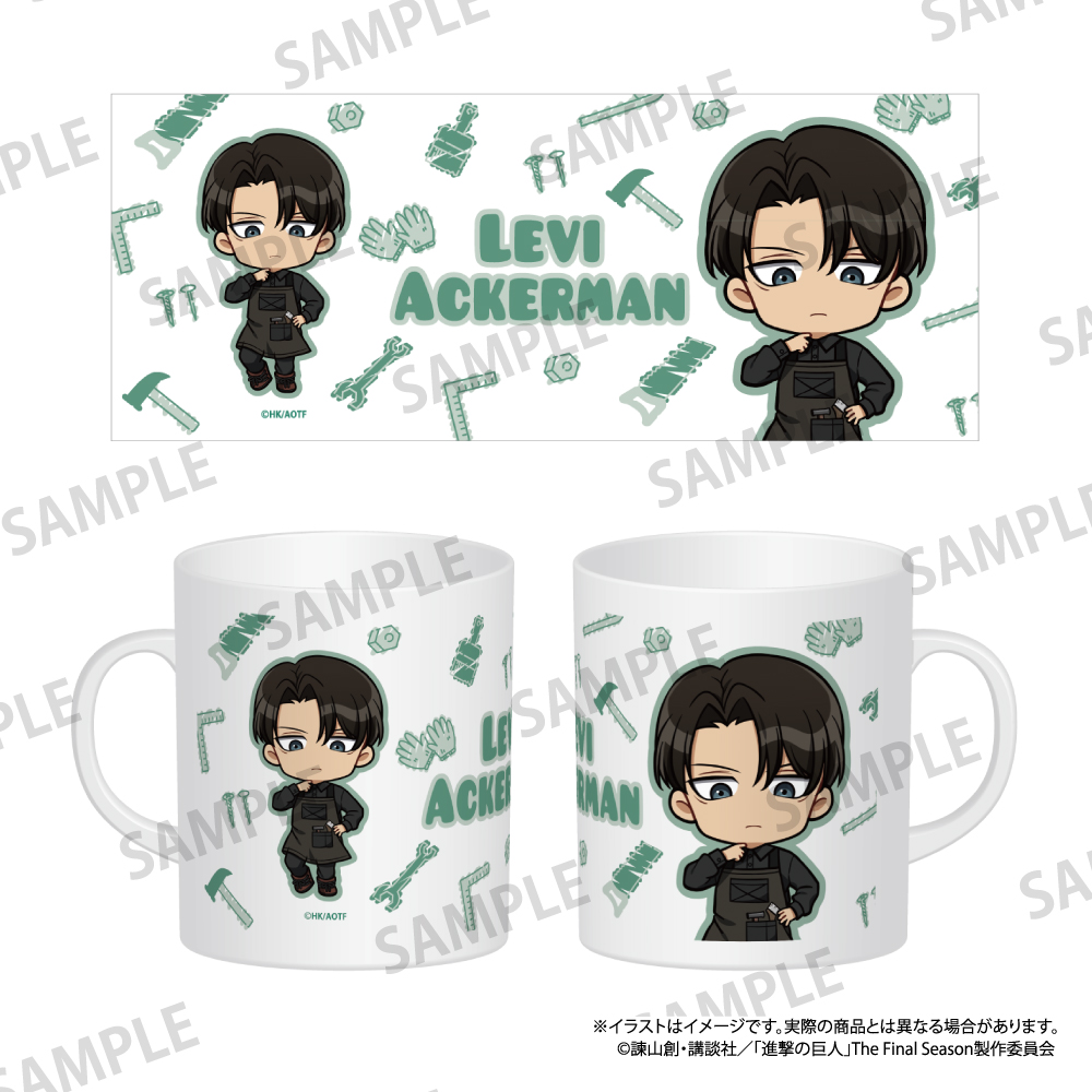 【パルック】進撃の巨人 フルカラーマグカップ リヴァイ・アッカーマン（ミニキャラ）（DIY）