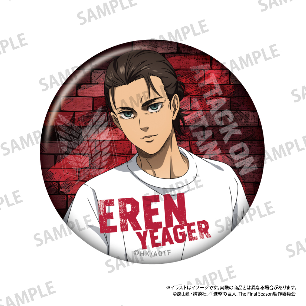 【パルック】進撃の巨人 丸缶バッジ エレン・イェーガー（DIY）