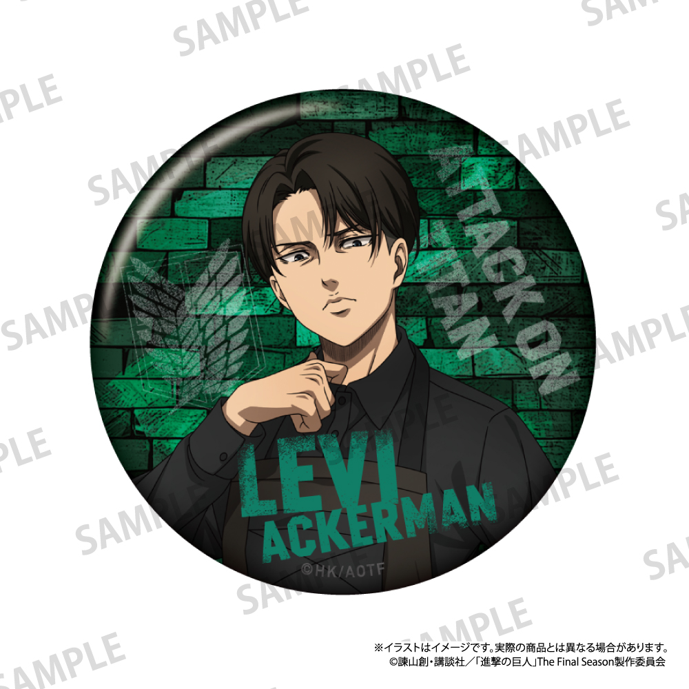 【パルック】進撃の巨人 丸缶バッジ リヴァイ・アッカーマン（DIY）