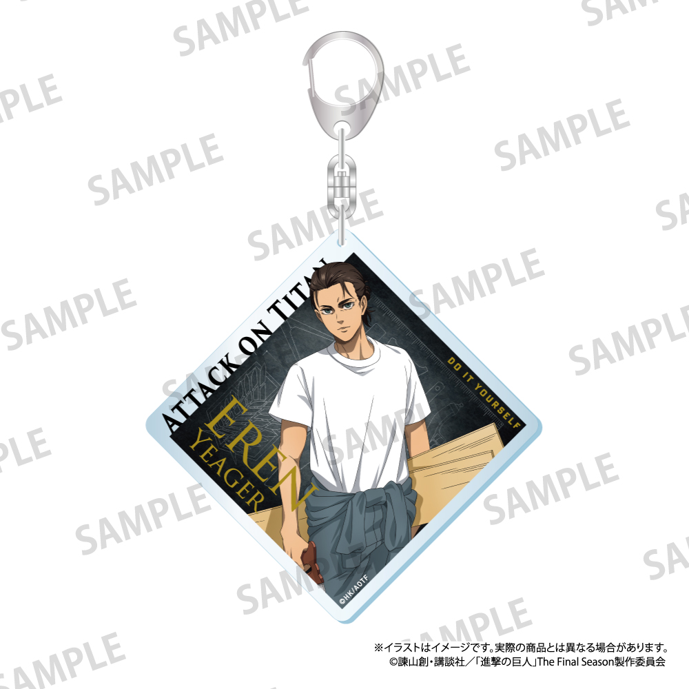 【パルック】進撃の巨人 アクリルキーホルダー エレン・イェーガー（DIY）