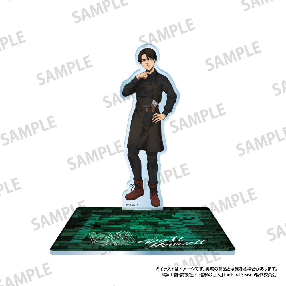 【パルック】進撃の巨人 キャラ付きアクリルコースター リヴァイ・アッカーマン（DIY）