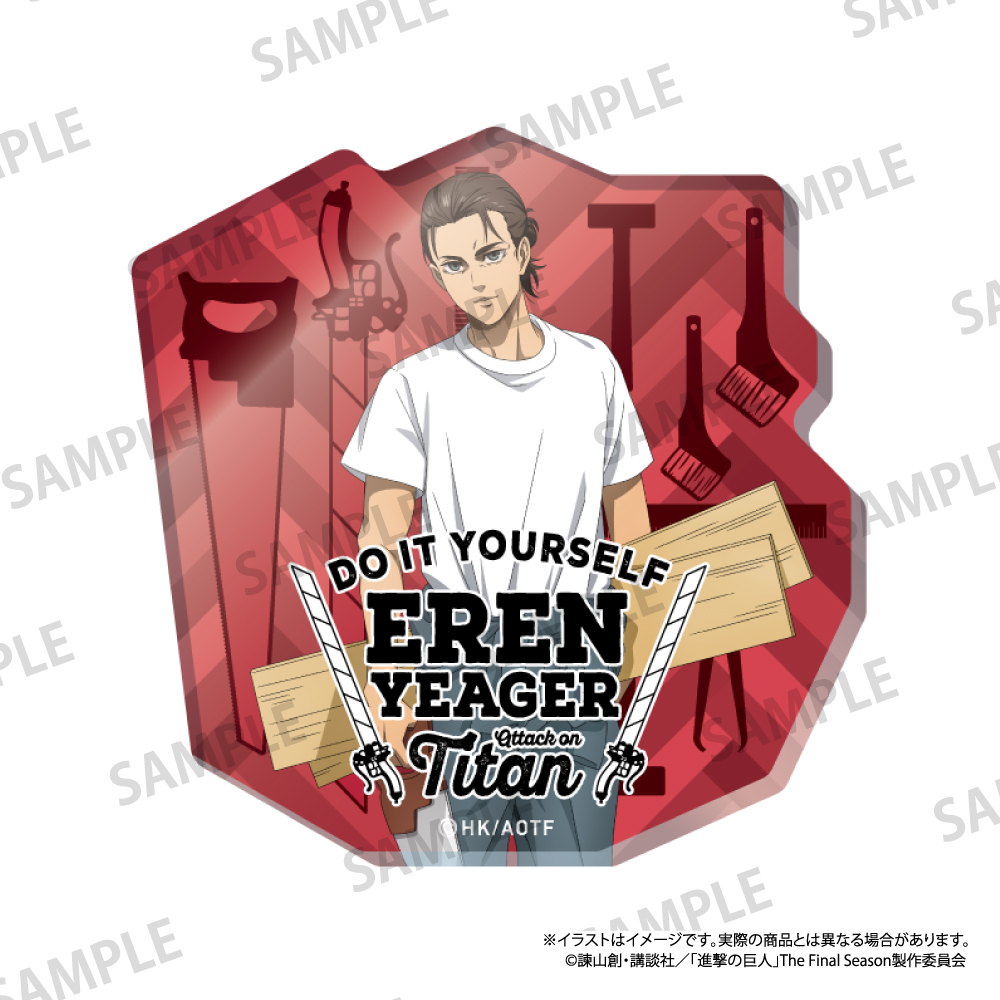 【パルック】進撃の巨人 ダイカットアクリルステッカー エレン・イェーガー（DIY）